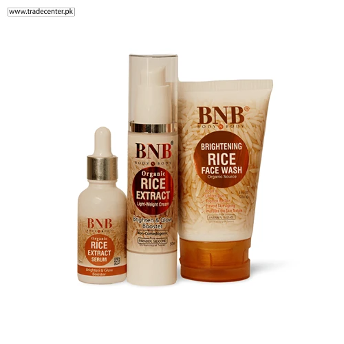 BNB Organic Rice Glow Day Care Essentials (Facewash + Cream + Serum)