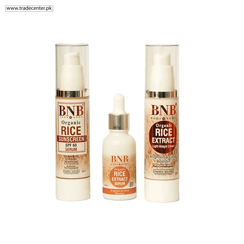 BNB Radiant Rice Trio ( Sunscreen Spf + Serum + Cream)