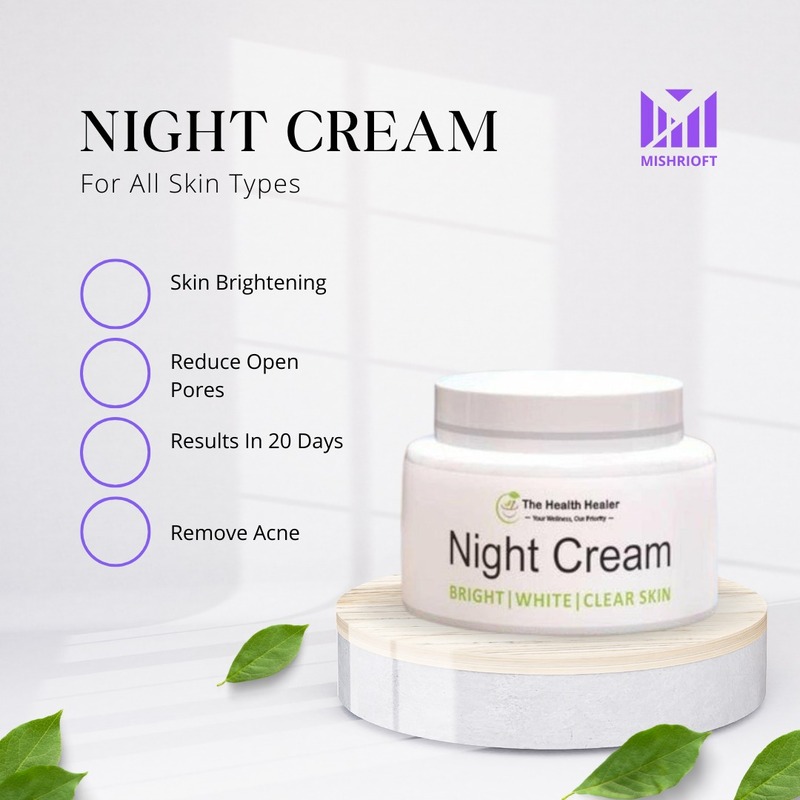 Night Cream Bright White Clear Skin