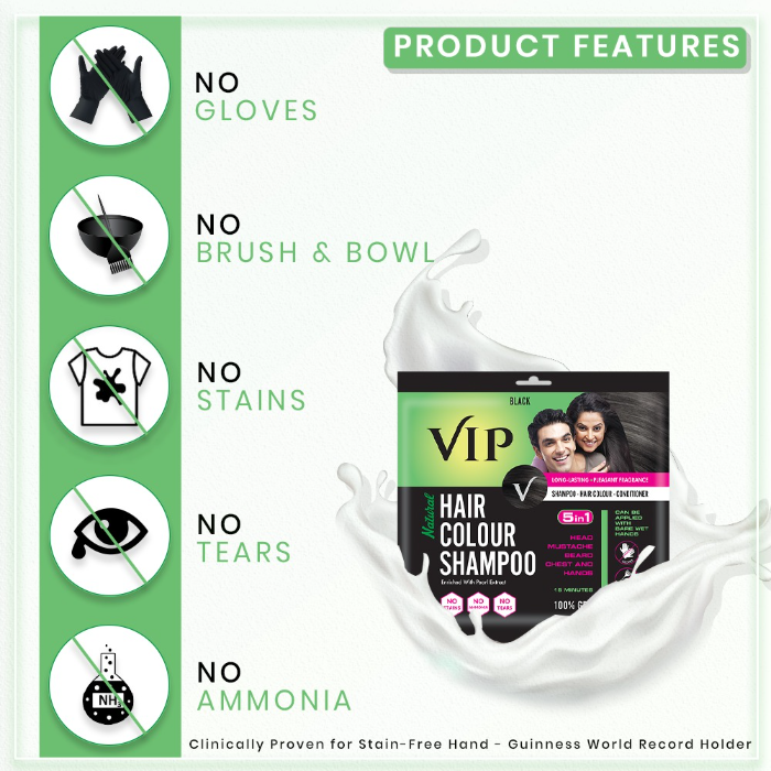 Vip Hair Colour Shampoo 20Ml